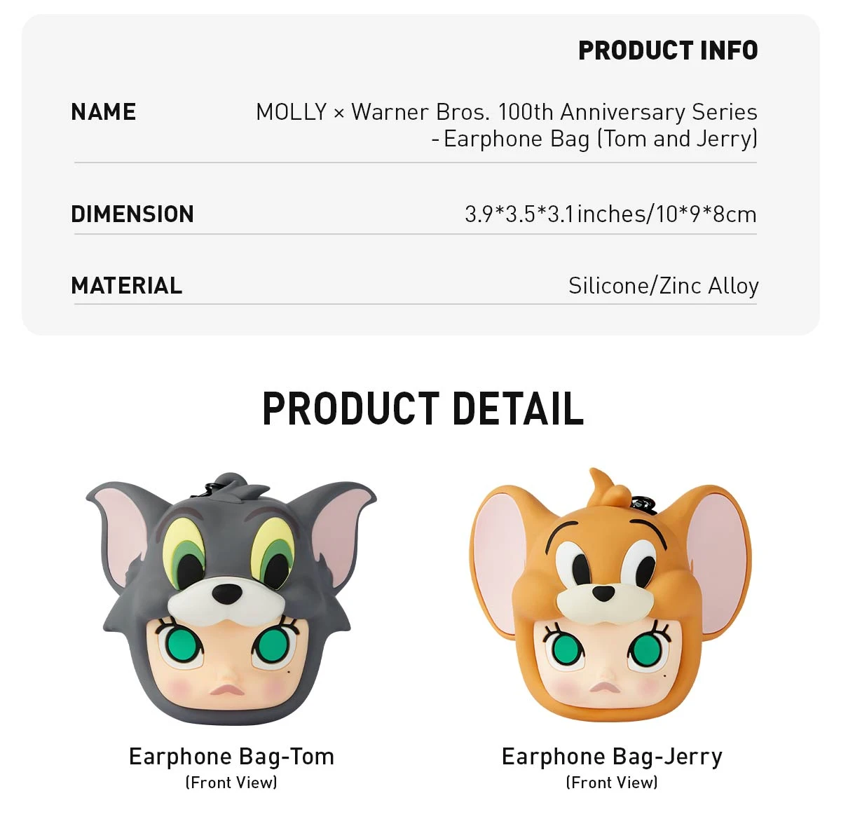 MOLLY X Warner Bros. 100th Anniversary Series-Earphone Bag (Tom And Jerry) 11 MOLLY X Warner Bros. 100th Anniversary Series-Earphone Bag (Tom And Jerry) - Image 11
