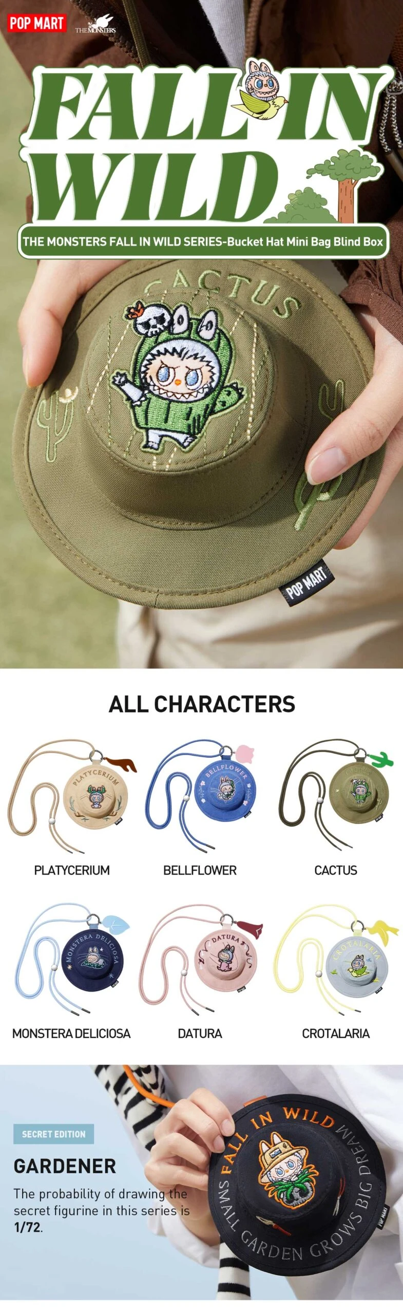 THE MONSTERS FALL IN WILD SERIES-Bucket Hat Mini Bag BIind Box 13 THE MONSTERS FALL IN WILD SERIES-Bucket Hat Mini Bag BIind Box - Image 13