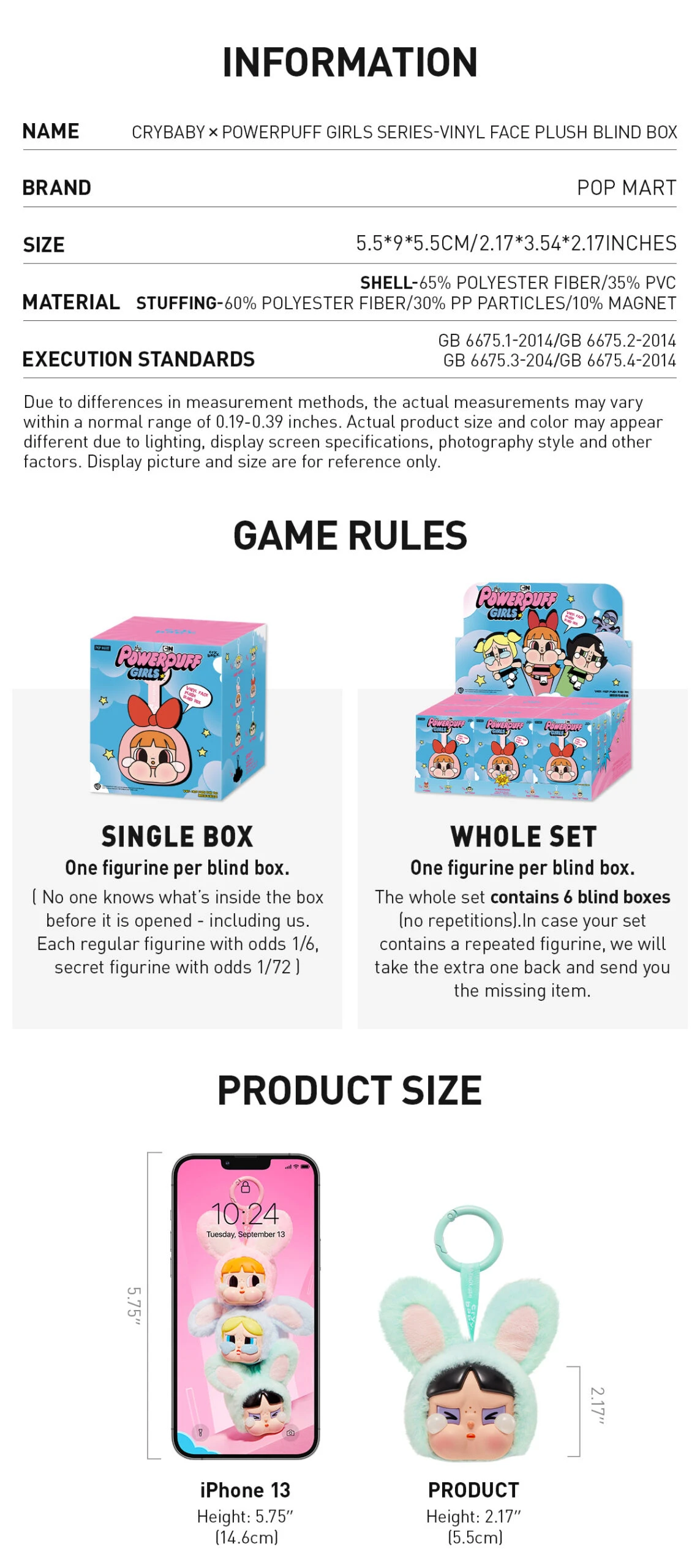 CRYBABY × Powerpuff Girls Series-Vinyl Face Plush Blind Box 16 CRYBABY × Powerpuff Girls Series-Vinyl Face Plush Blind Box - Image 16
