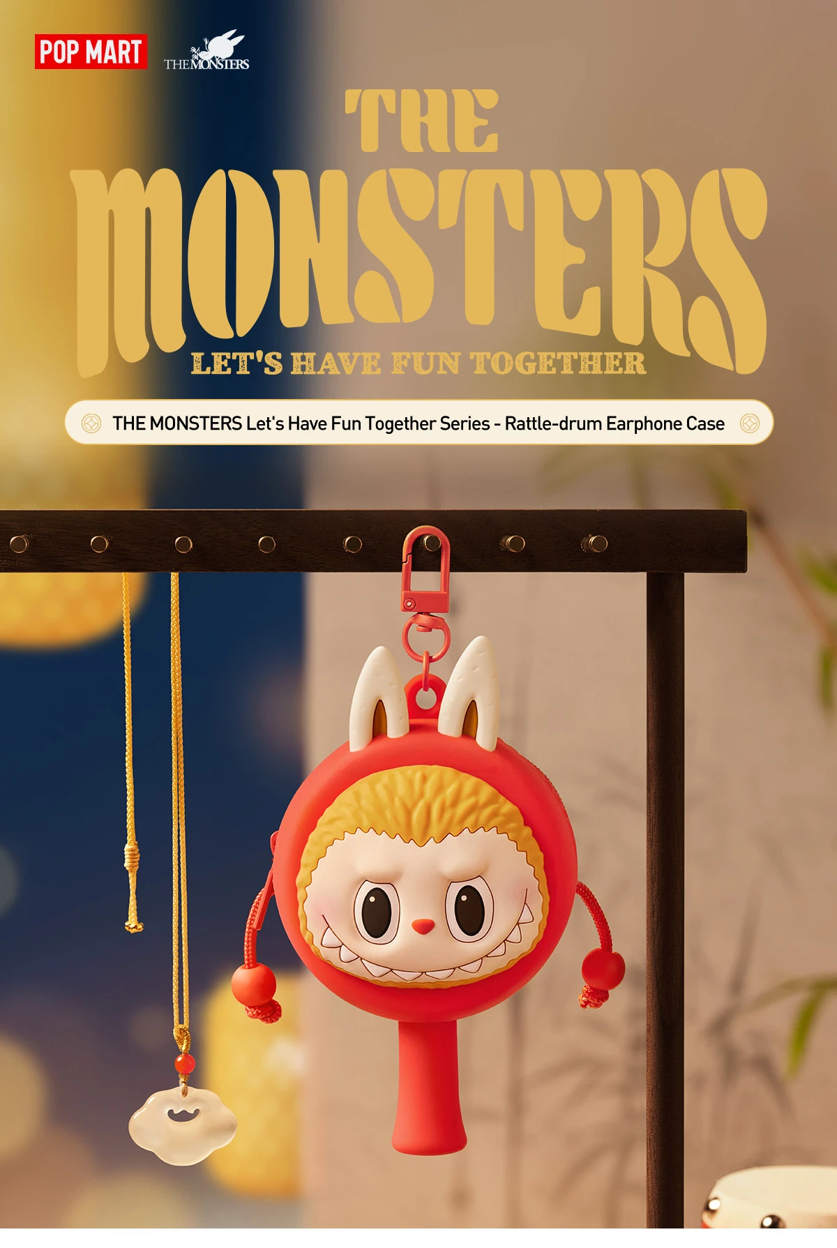 THE MONSTERS Let's Have Fun Together Series-Rattle-drum Earphone Case 7 THE MONSTERS Let's Have Fun Together Series-Rattle-drum Earphone Case - Image 7