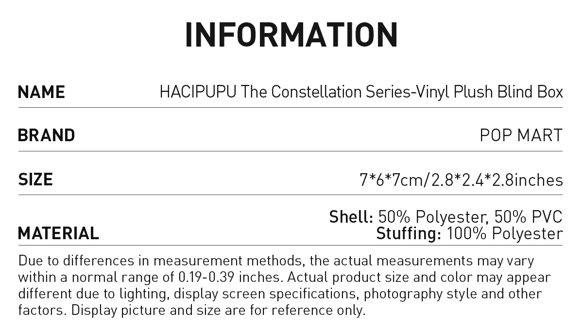 HACIPUPU The Constellation Series-Vinyl Plush Blind Box 20 HACIPUPU The Constellation Series-Vinyl Plush Blind Box - Image 20