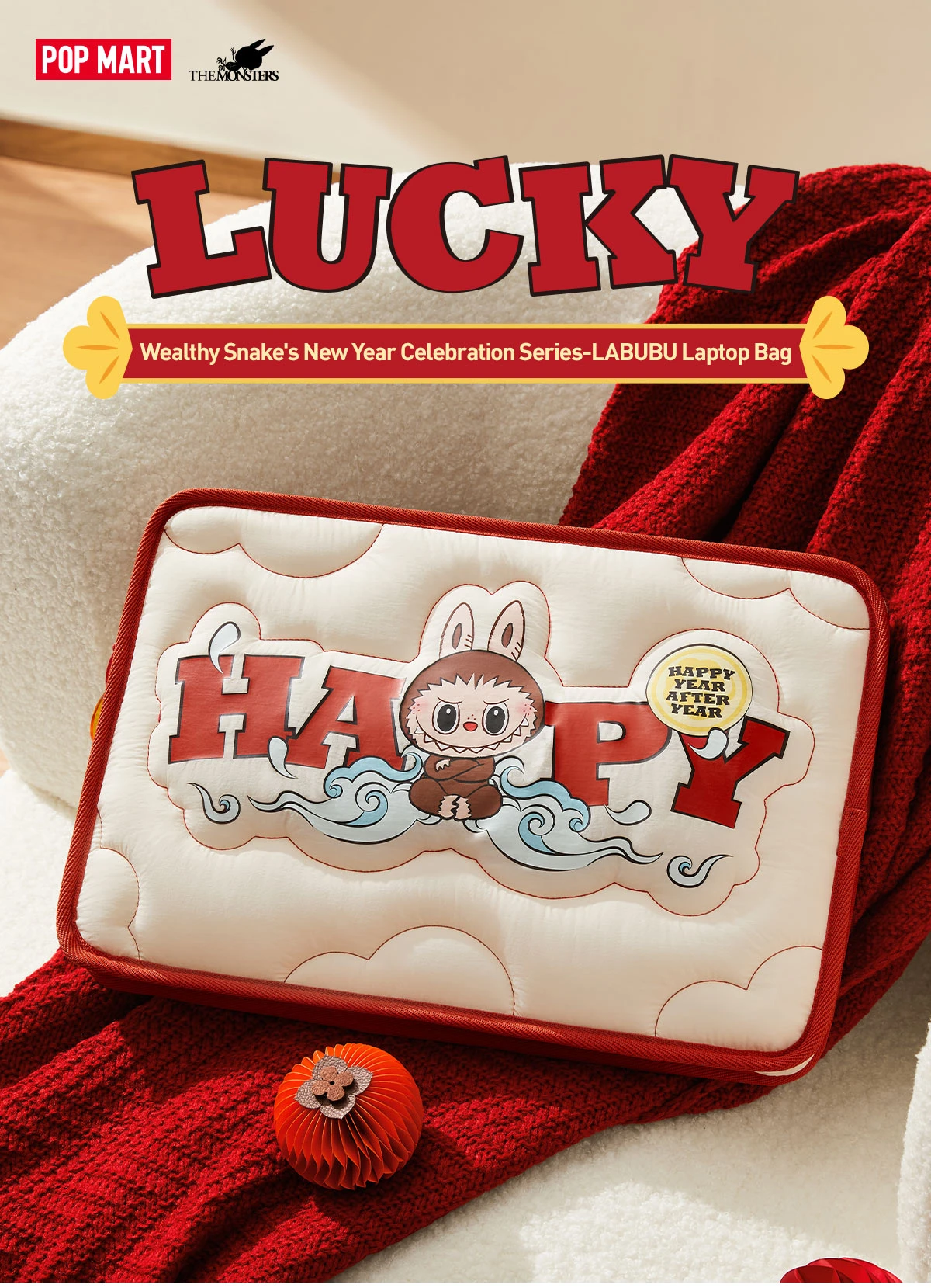 Wealthy Snake's New Year Celebration Series-LABUBU Laptop Bag 5 Wealthy Snake's New Year Celebration Series-LABUBU Laptop Bag - Image 5