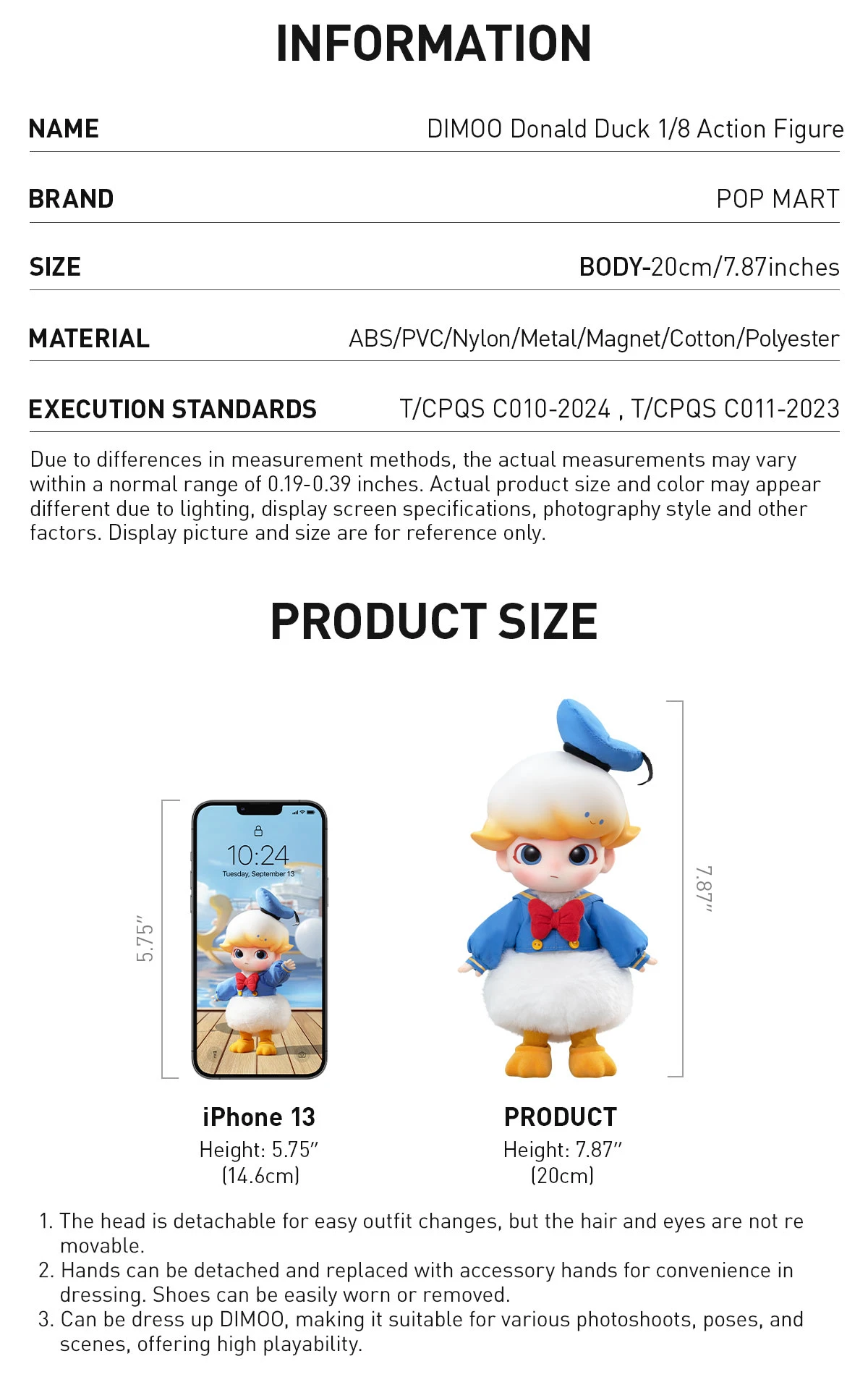 DIMOO Donald Duck 1/8 Action Figure 7 DIMOO Donald Duck 1/8 Action Figure - Image 7