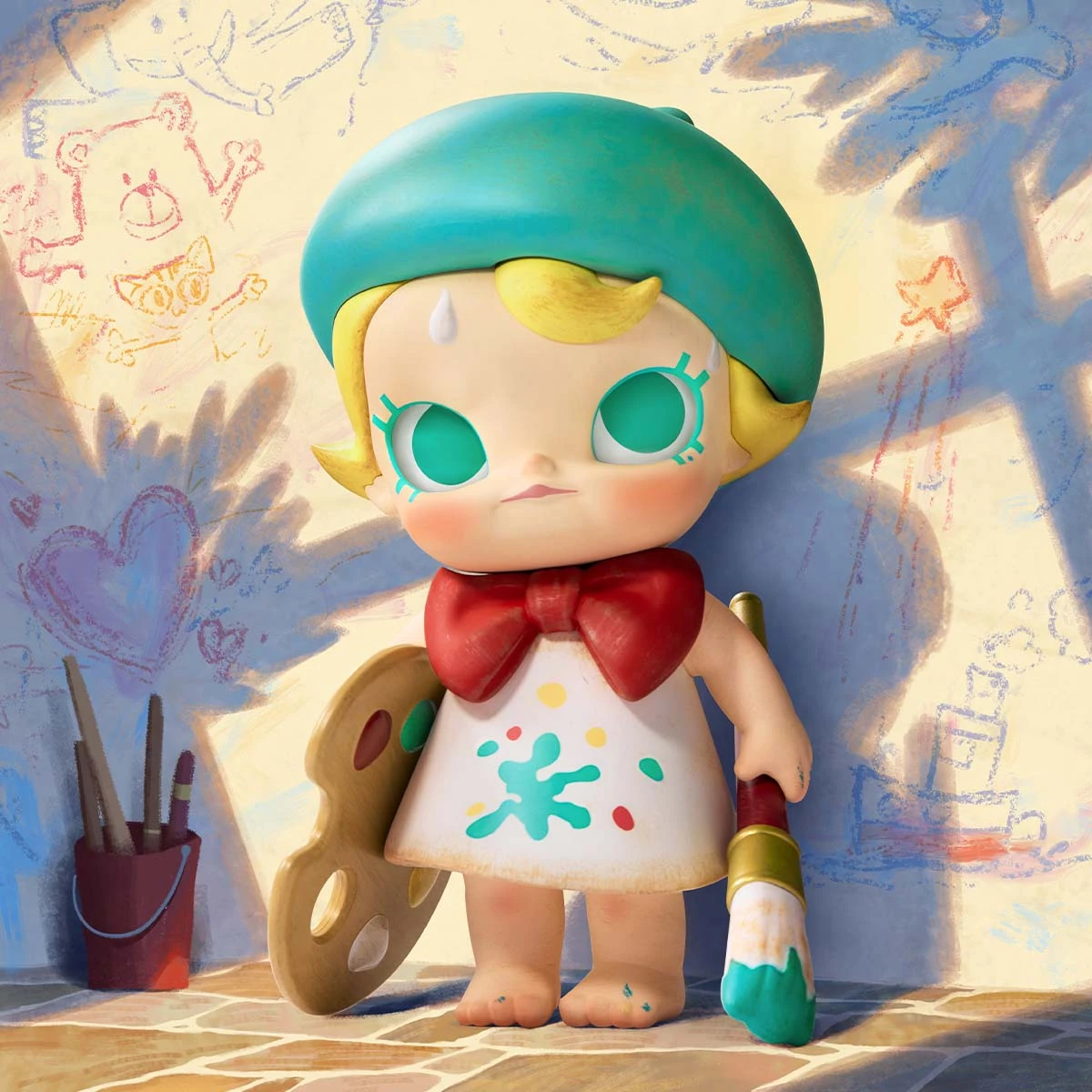 Baby Molly Future Painter Figurine 8 Baby Molly Future Painter Figurine - Image 8