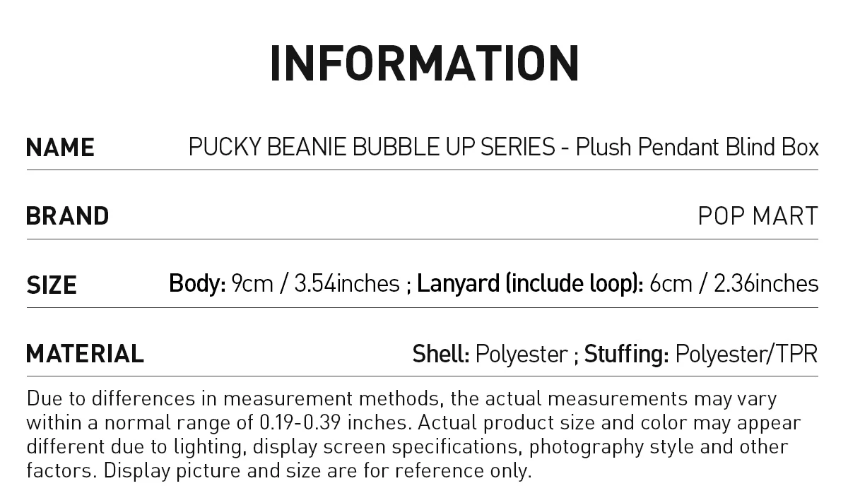 PUCKY BEANIE BUBBLE UP SERIES-Plush Pendant Blind Box 12 PUCKY BEANIE BUBBLE UP SERIES-Plush Pendant Blind Box - Image 12