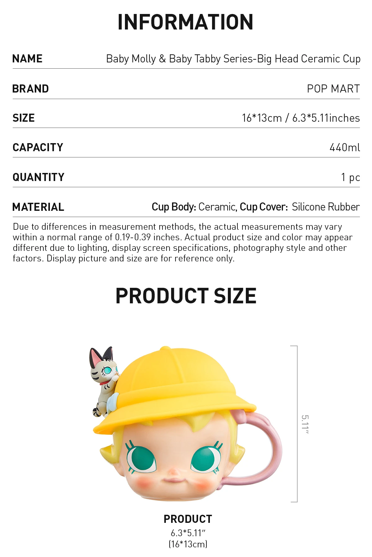 Baby Molly & Baby Tabby Series-Big Head Ceramic Cup 6 Baby Molly & Baby Tabby Series-Big Head Ceramic Cup - Image 6