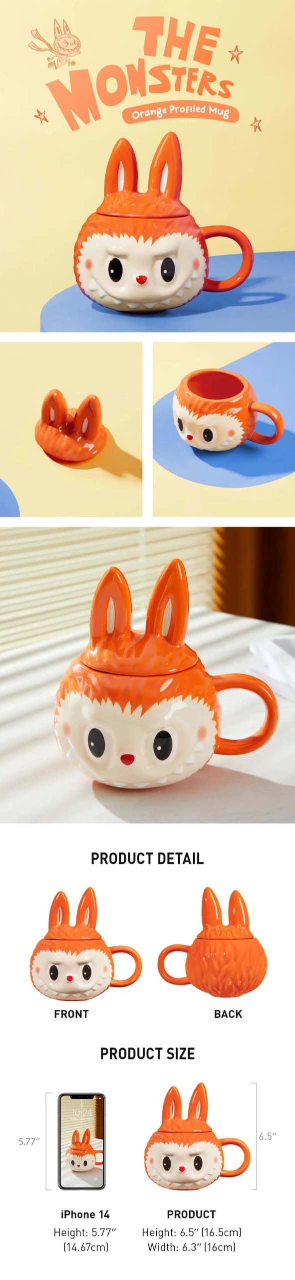 LABUBU Originals - Orange Profiled Mug 6 LABUBU Originals - Orange Profiled Mug - Image 6